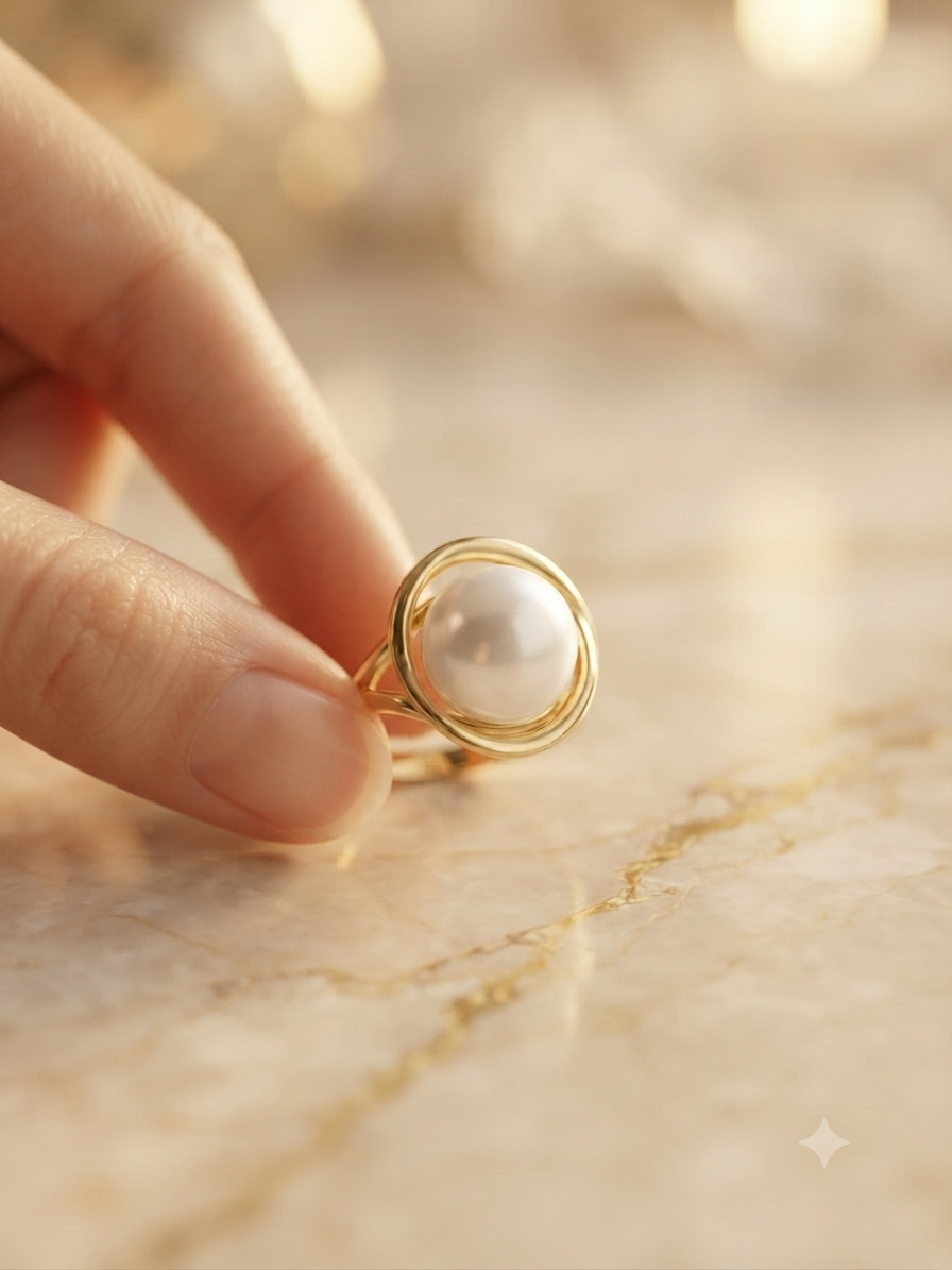 Royale Pearl Golden Ring