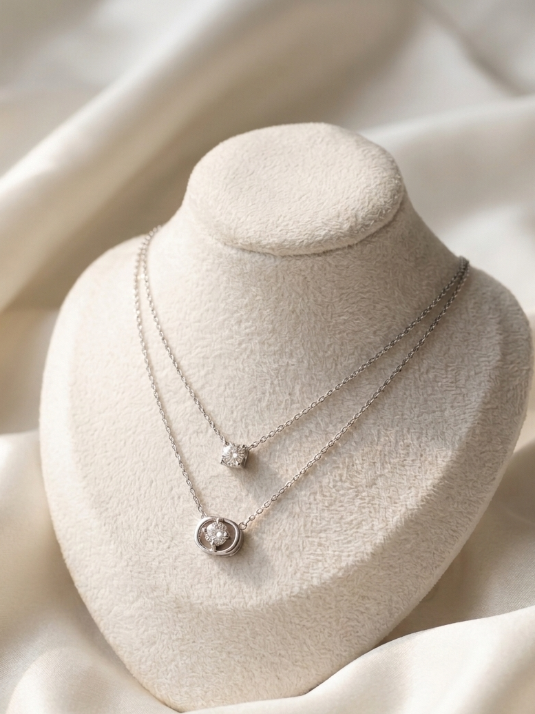 Skybound Silver Dual Chain Pendant