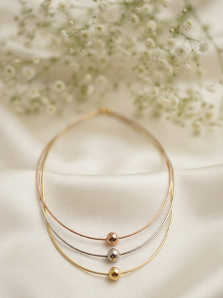 Lucente Triple Tone Layered Hasli Necklace