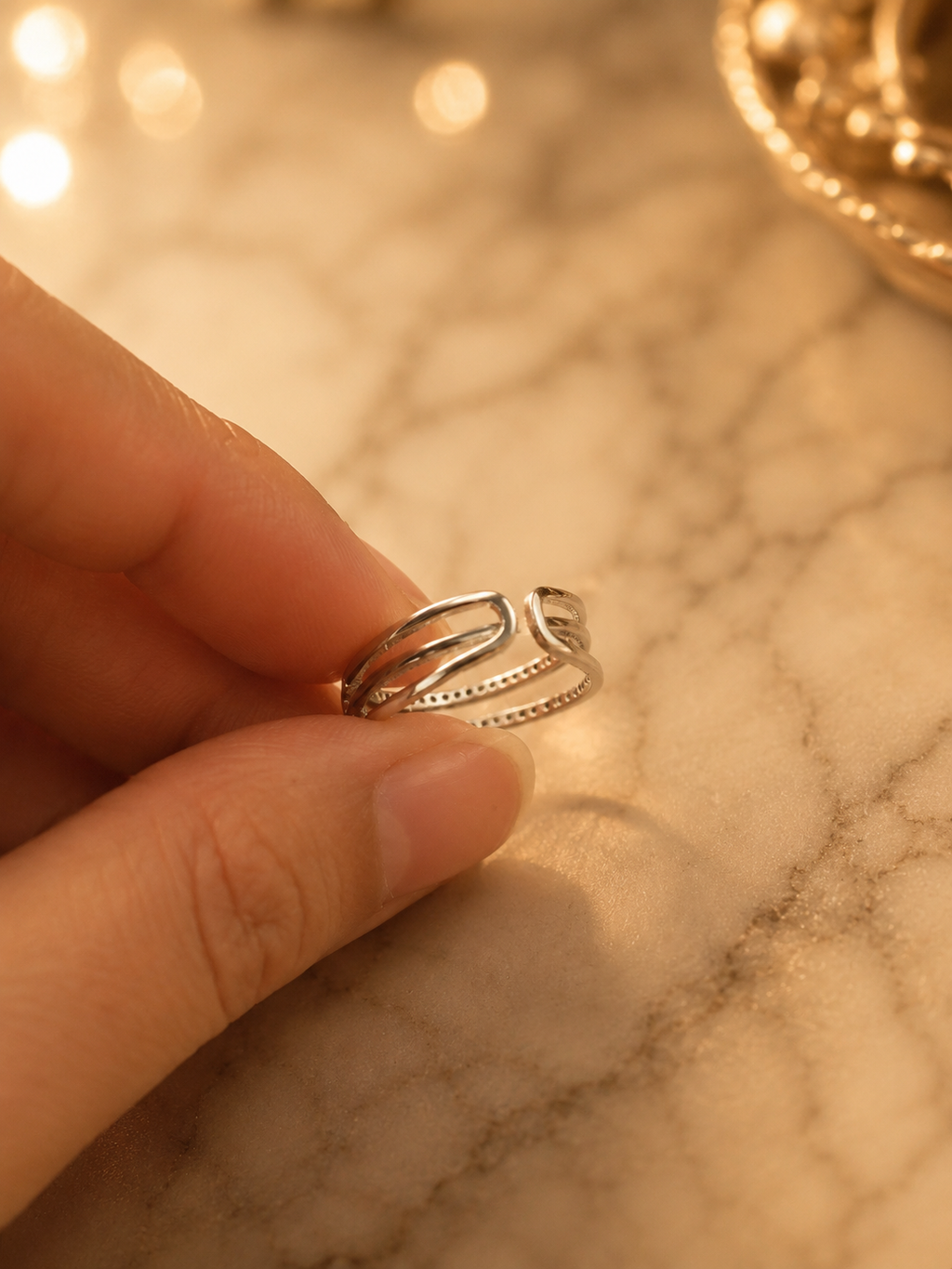 Monarch Banded AD Ring