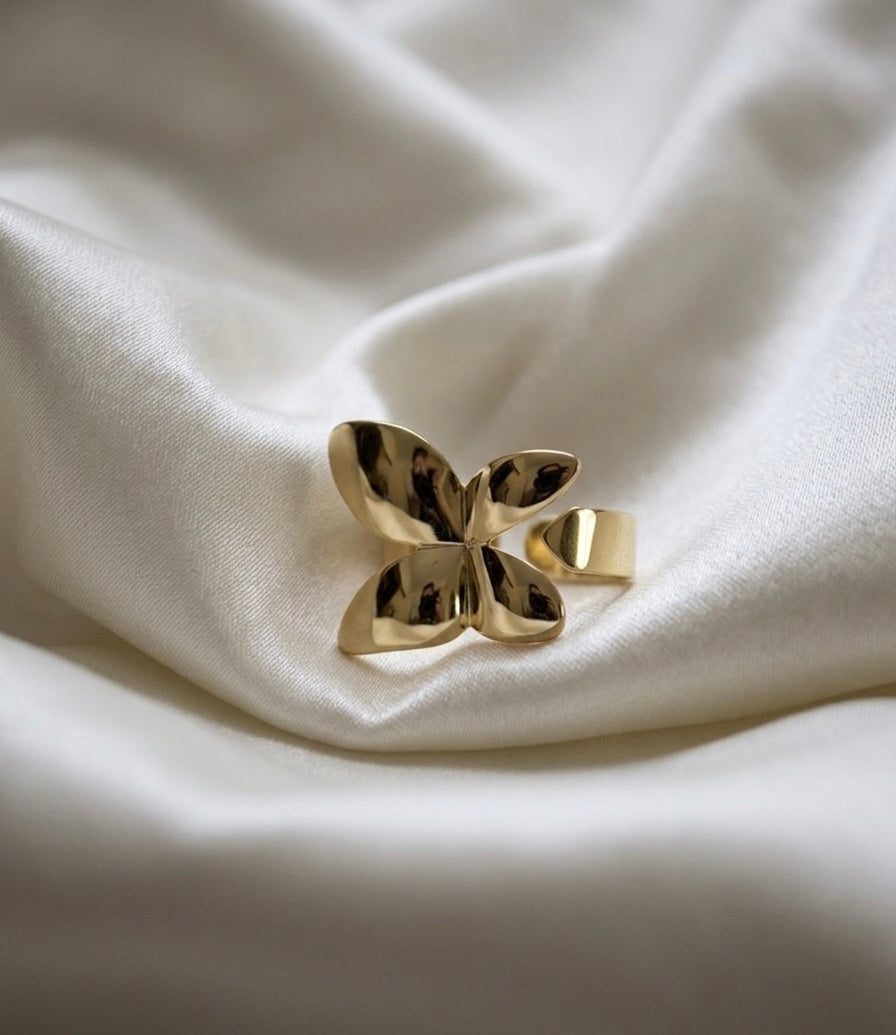 Imperial Gold Tone Butterfly Statement Ring
