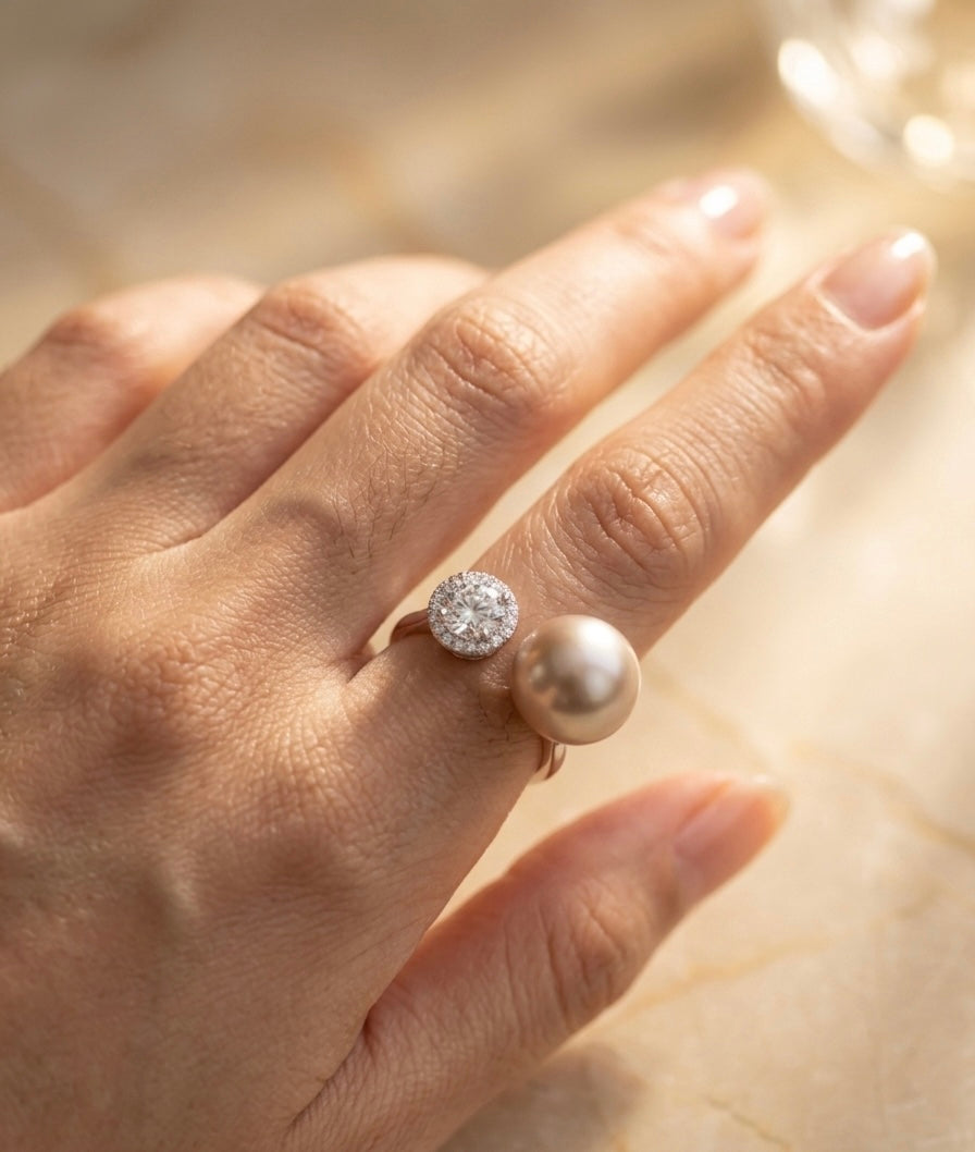 Imperial Solitaire Pearl AD Ring