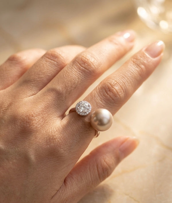 Imperial Solitaire Pearl AD Ring