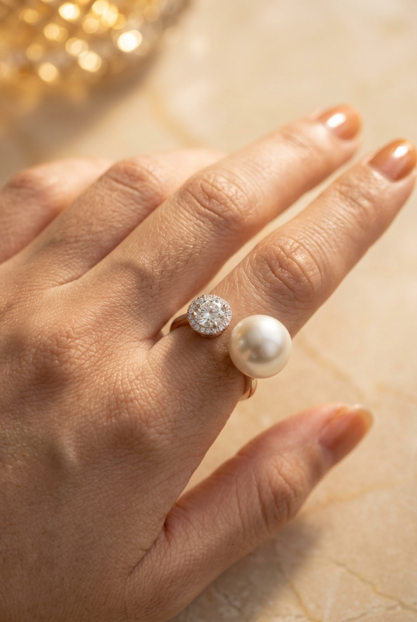Imperial Solitaire Pearl AD Ring