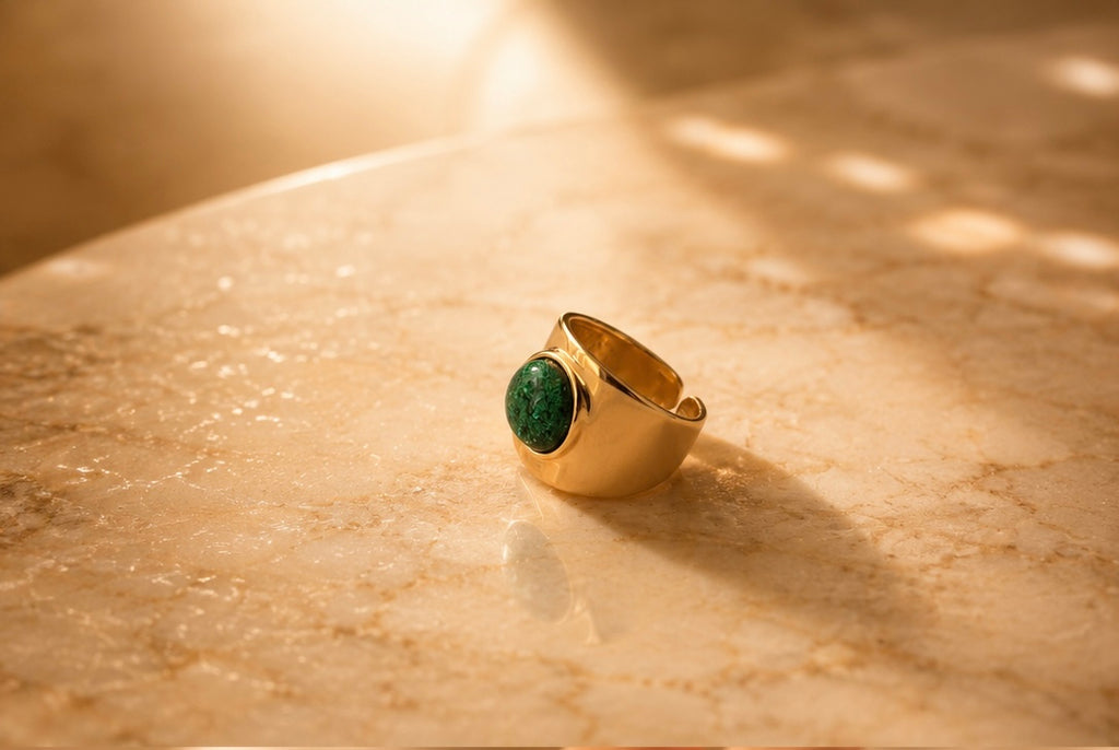 Keepsake Golden Emerald Ring