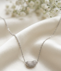 Silver Swan Heart Shape AD Pendant