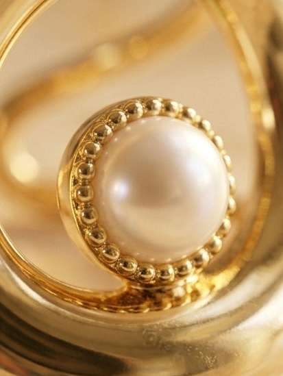 Heirloom Golden Pearl Statement  Ring