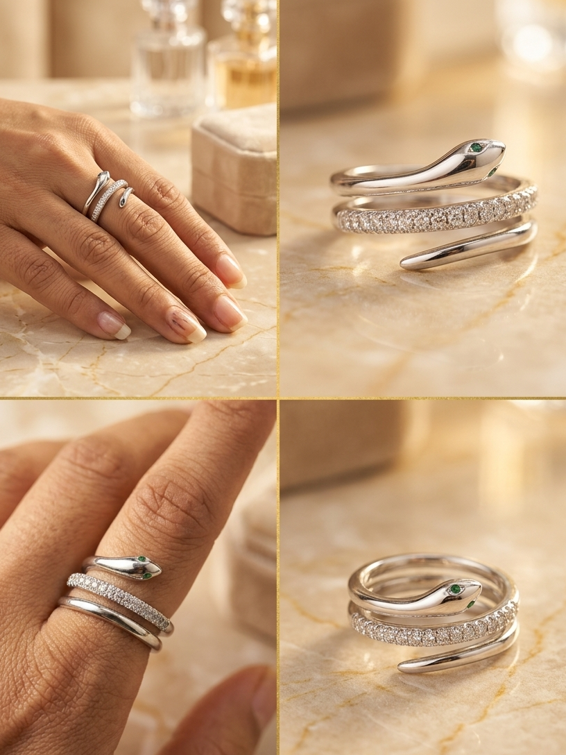Monarch Pave Serpent Spiral AD Ring
