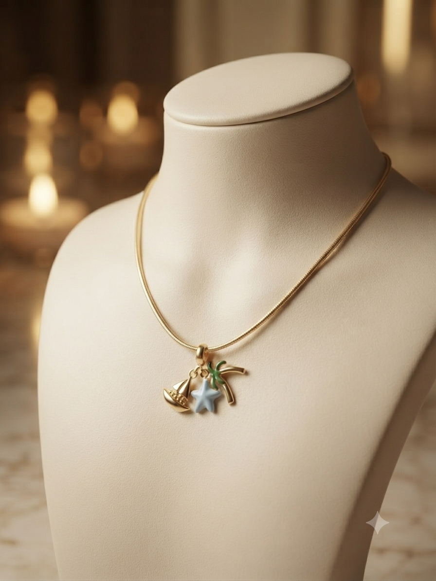 Island Odyssey Golden Chain Pendant