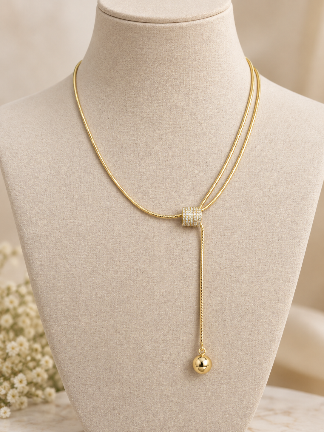 Celeste Drop Lariat Necklace