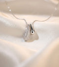 Tear Drop Silver Chain AD Pendant