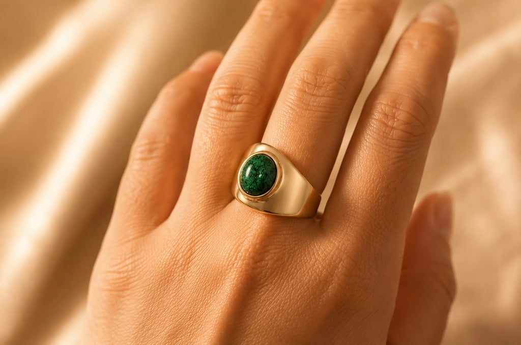 Keepsake Golden Emerald Ring