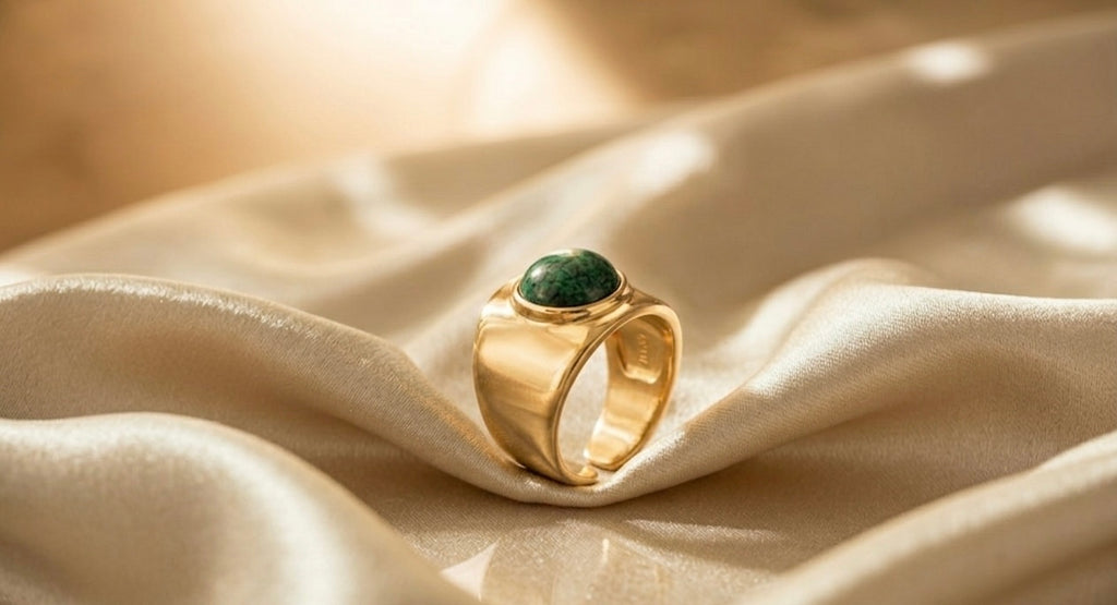Keepsake Golden Emerald Ring