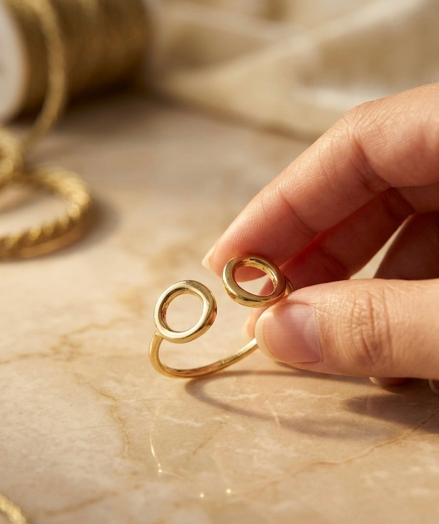 Royal Vault Gold Tone Statement Ring