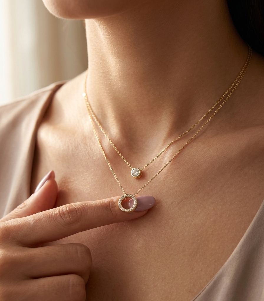 Golden Phoenix Dual Chain AD Pendant