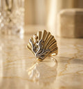 Royal Dual Tone Pearl Shell Statement Ring