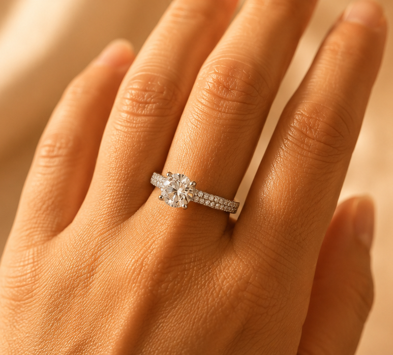 Crown Jewel Solitaire AD Ring