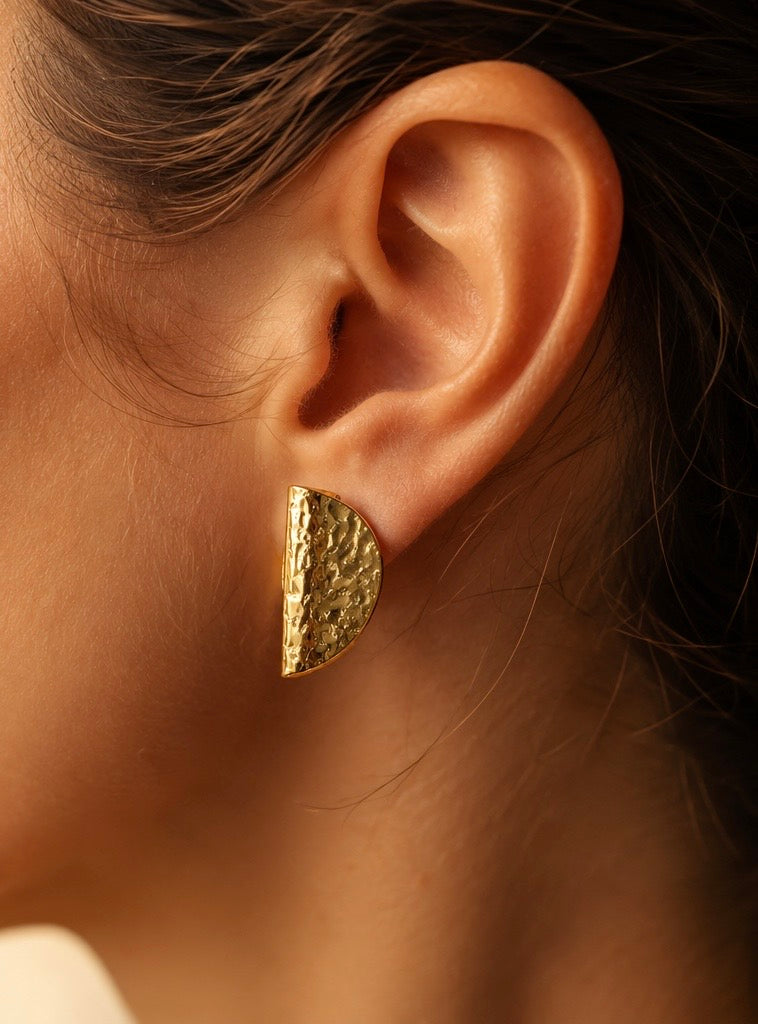 Golden Orbit Studs Earings
