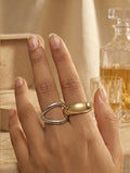 Sovereign Interlocked Dual Tone Statement Ring