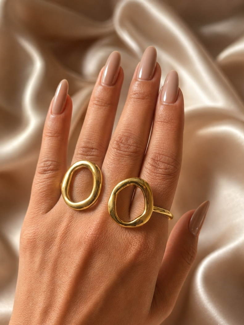 Royal Vault Gold Tone Statement Ring