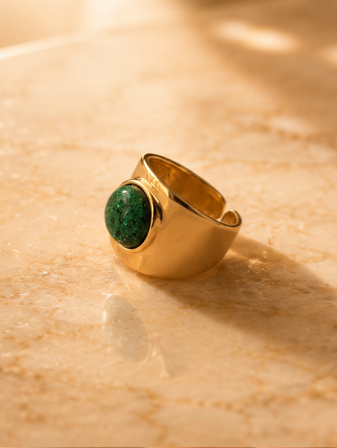 Keepsake Golden Emerald Ring