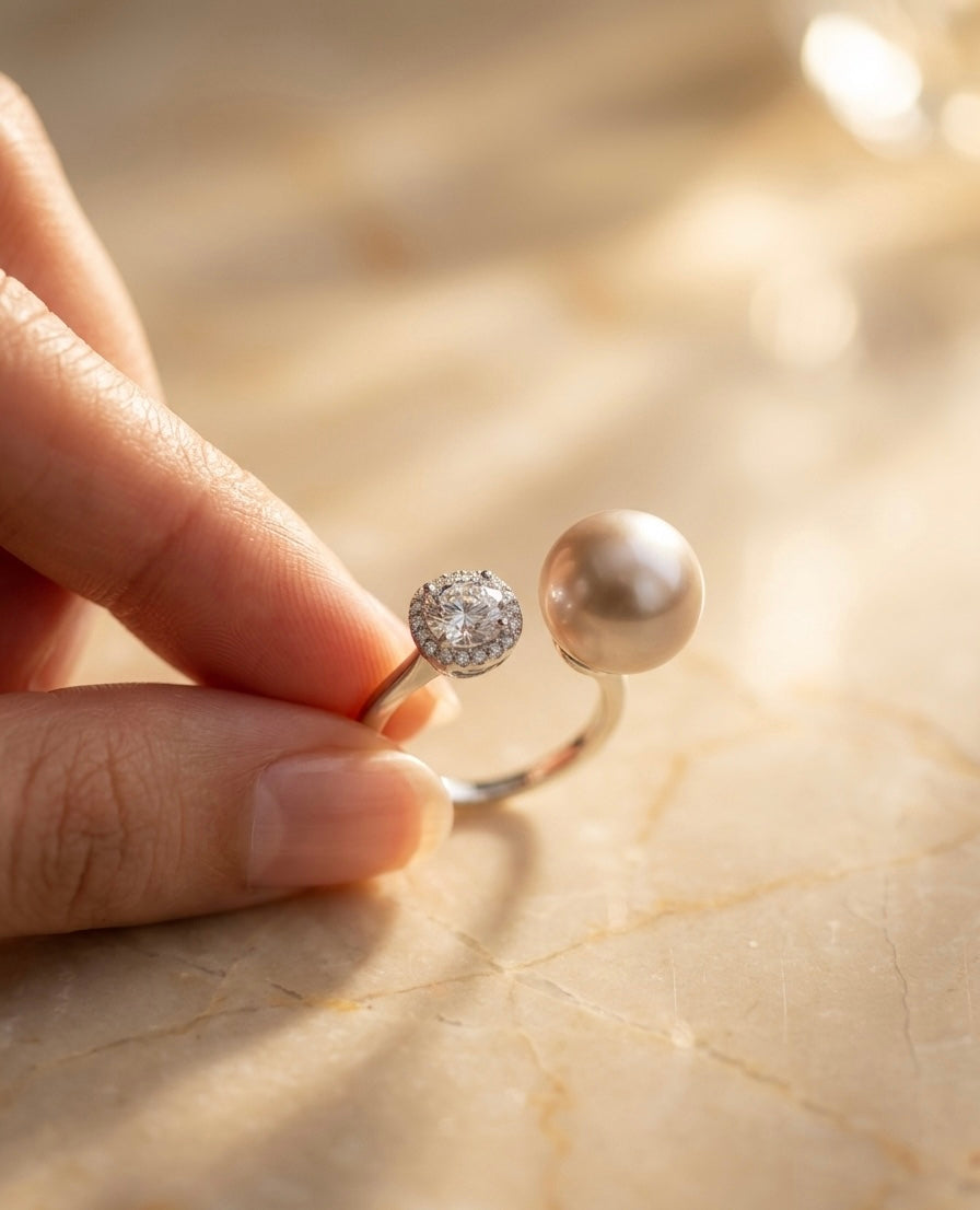 Imperial Solitaire Pearl AD Ring