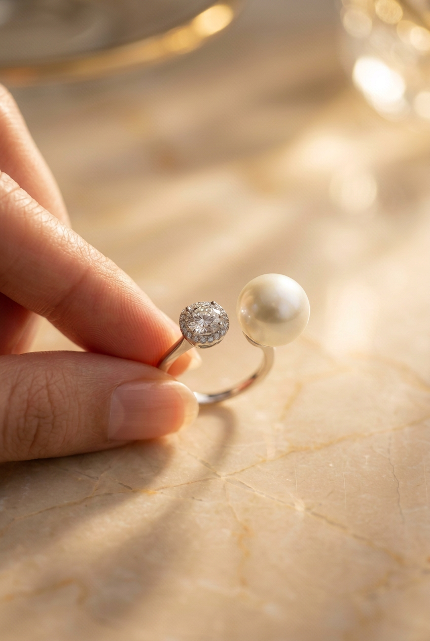 Imperial Solitaire Pearl AD Ring