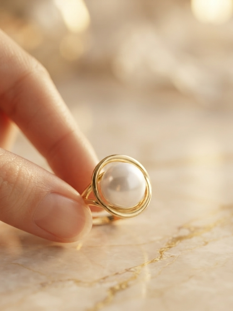 Royale Pearl Golden Ring