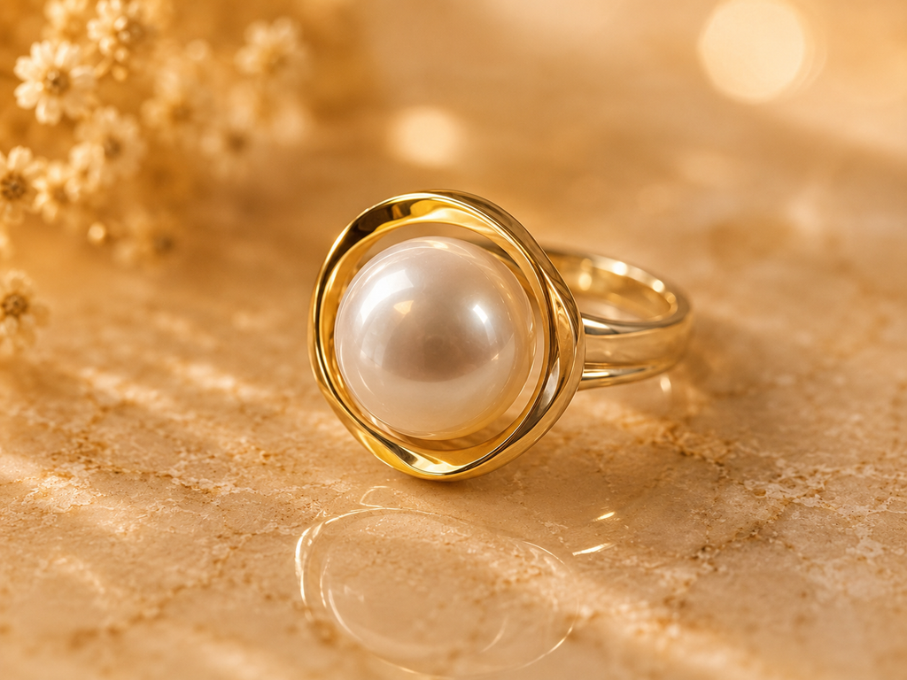 Royale Pearl Golden Ring