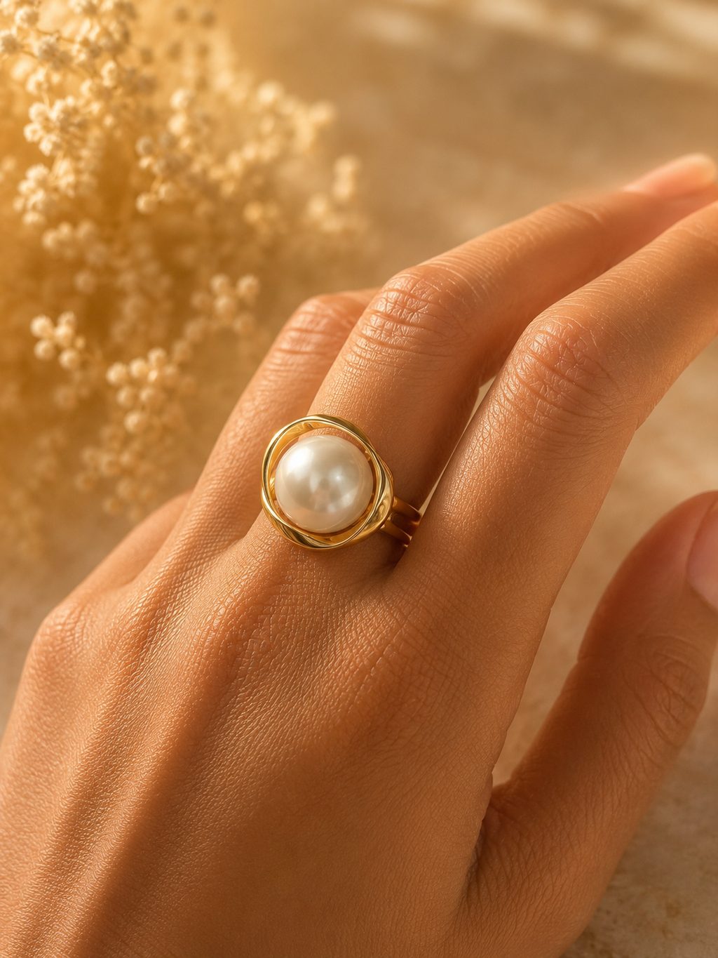 Royale Pearl Golden Ring