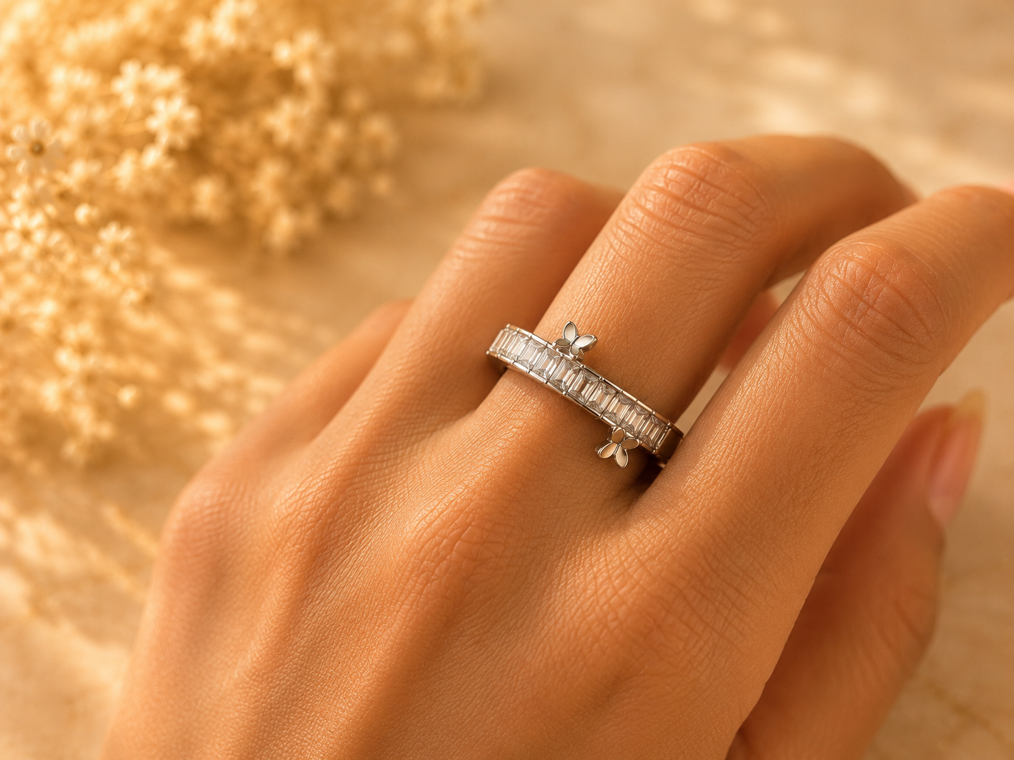 Sovereign Butterfly Banded AD Ring