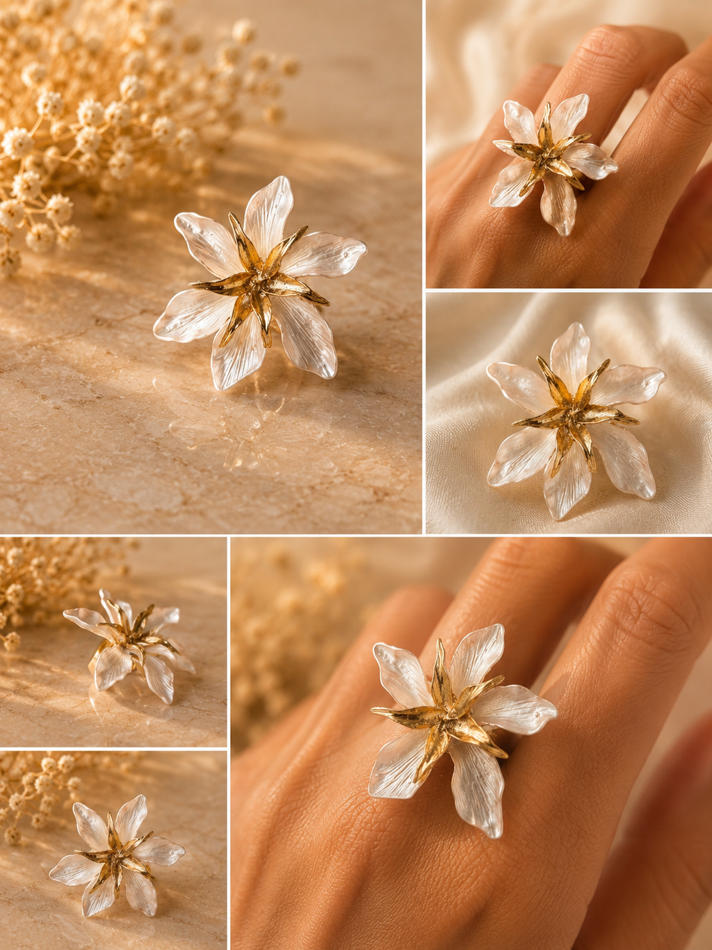 Crowned Petal Golden Ring