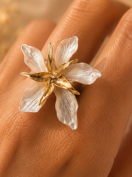 Crowned Petal Golden Ring