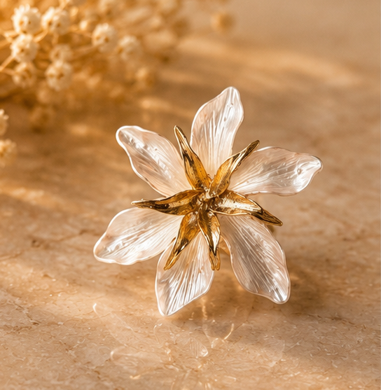 Crowned Petal Golden Ring