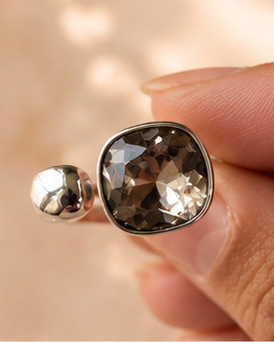Royal Orb & Gem Silver Ring