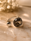 Royal Orb & Gem Silver Ring