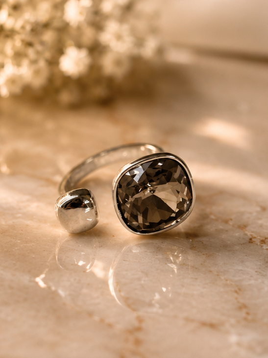 Royal Orb & Gem Silver Ring