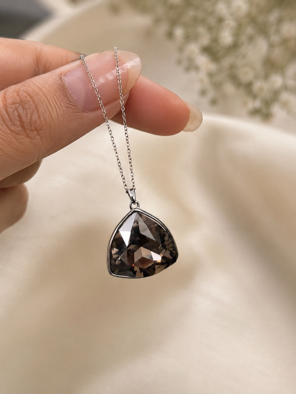 Imperial Stone Silver Chain Pendant