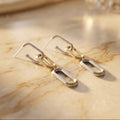 Titania Dual Tone Link Chain Earings